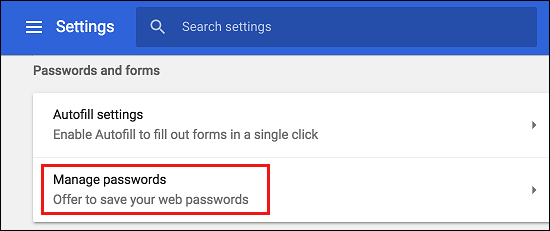 manage passwords on google chrome for mac
